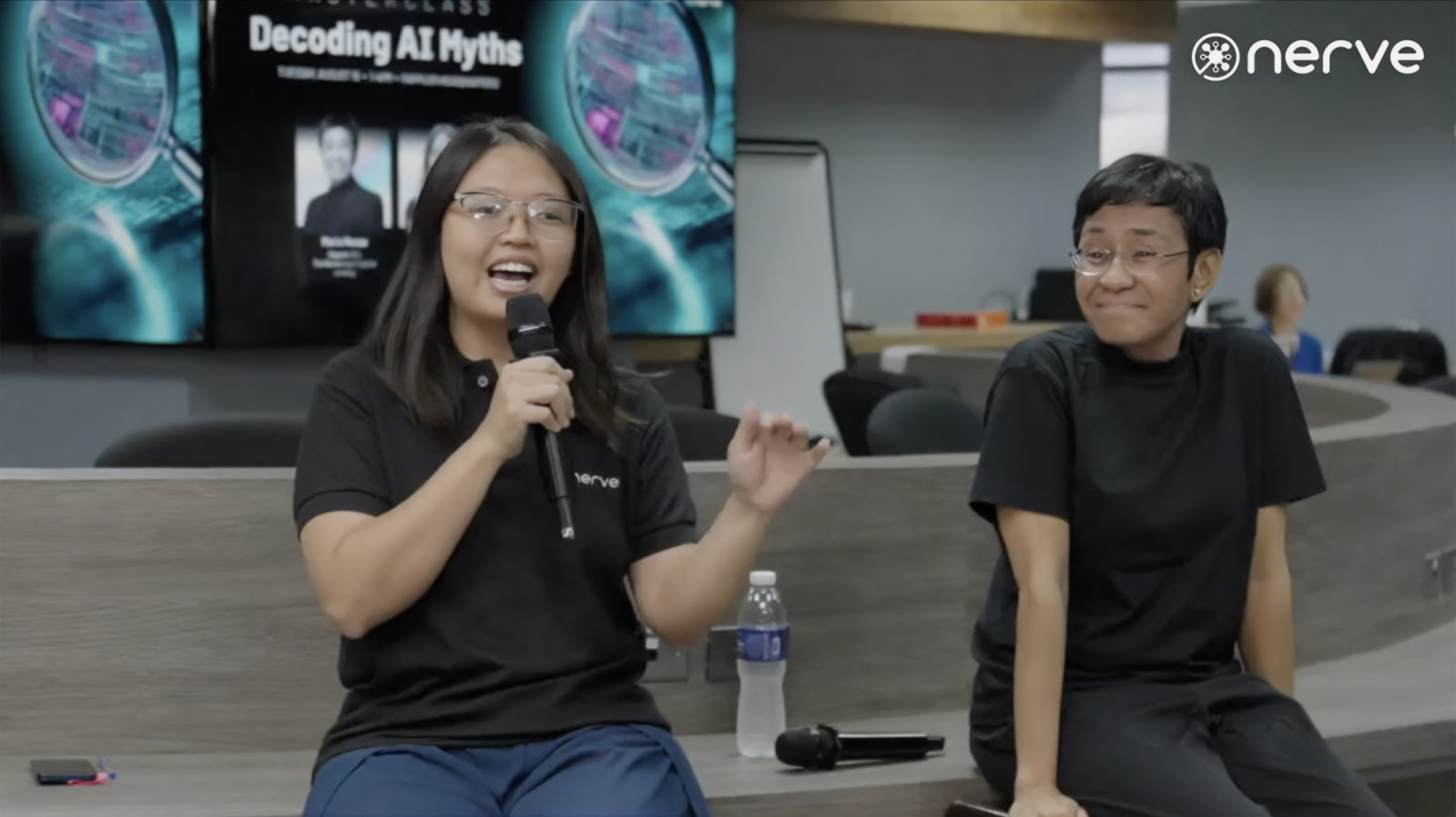 Gillian Uy, Rappler’s data scientist, and Maria Ressa, Rappler’s CEO (Photo: The Nerve)