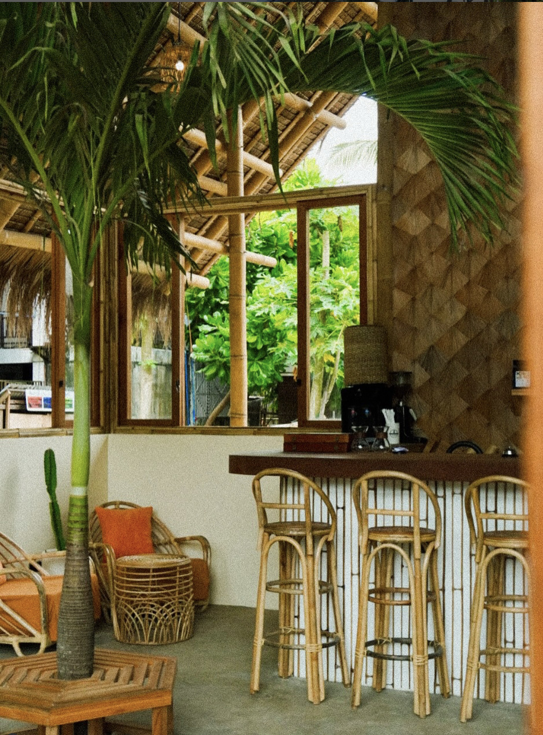 Inside the Bamboo Padel Cafe