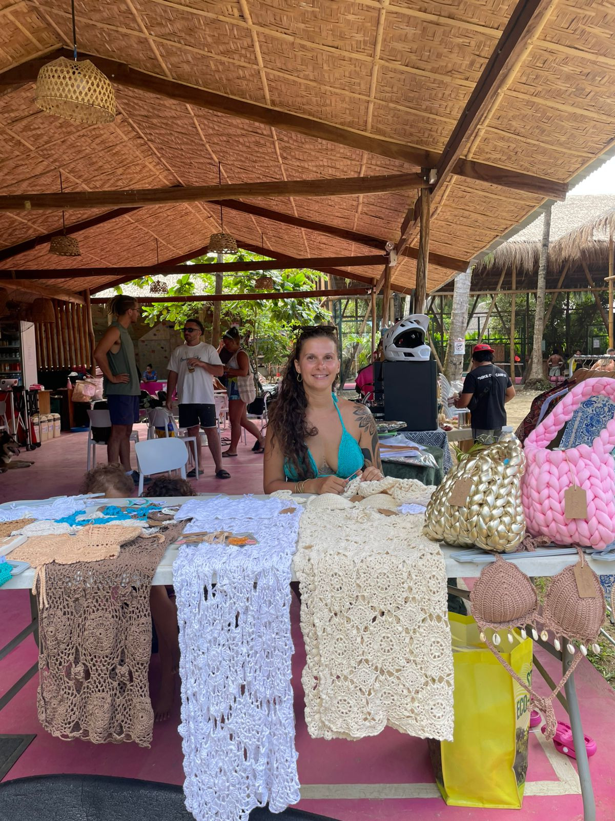 Vendors inside the Padel & Palms compound