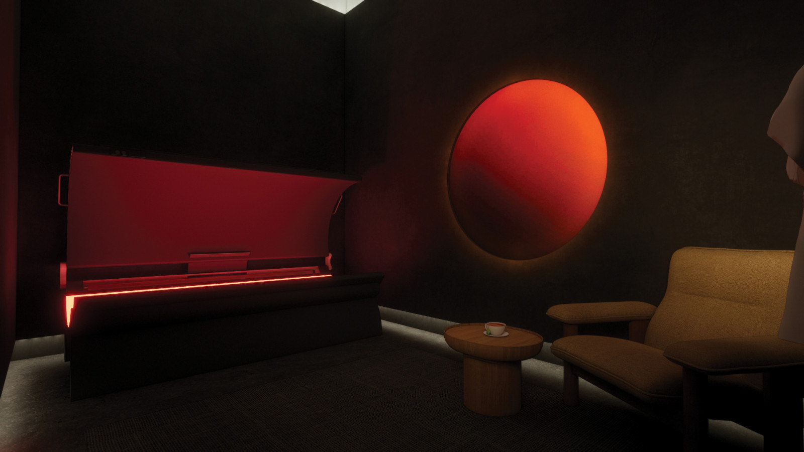 The Red Light Therapy Room at Longevity Labs