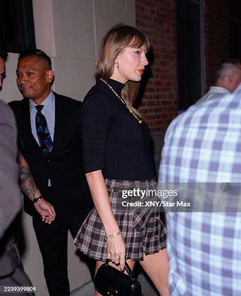 NEW YORK, NY - OCTOBER 7: Taylor Swift is seen on October 7, 2025 in New York City. (Photo by XNY/Star Max/GC Images)