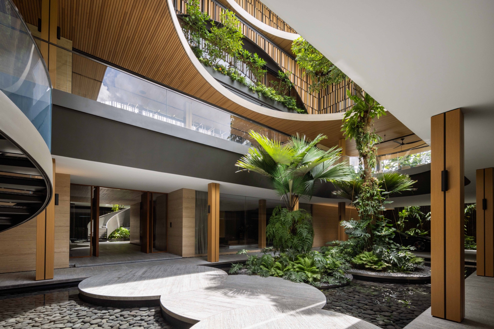 The landscaped basement by Salad Dressing integrates light, water and greenery into the subterranean level