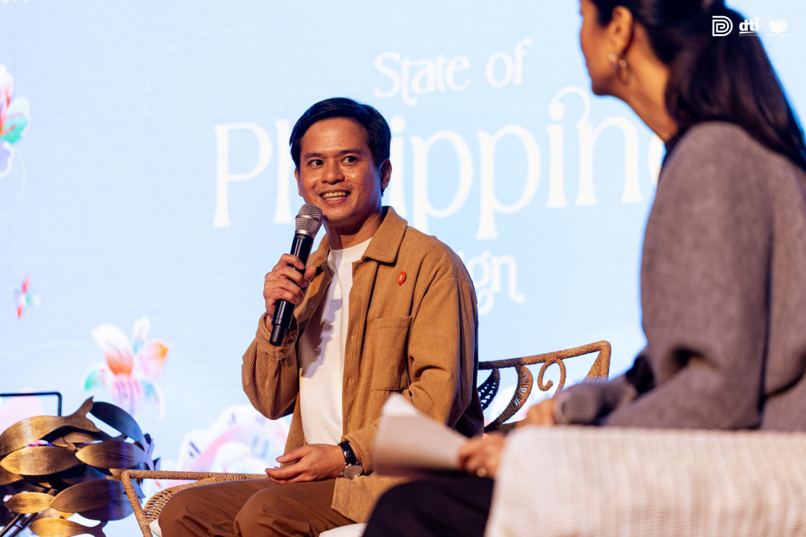 Lucky Lopez, the deputy executive director of the Design Centre of the Philippines, at the Design Week Philippines' first panel on the state of Philippine Design