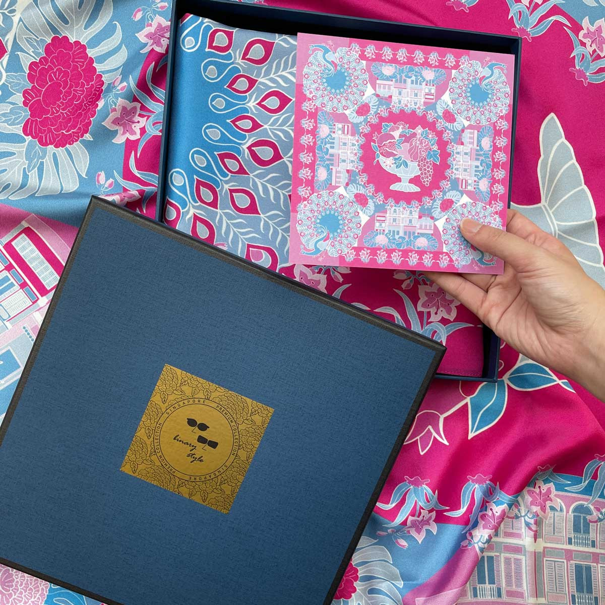 Binary Style’s Peranakan Epiphanies silk scarf is brimming with heritage motifs