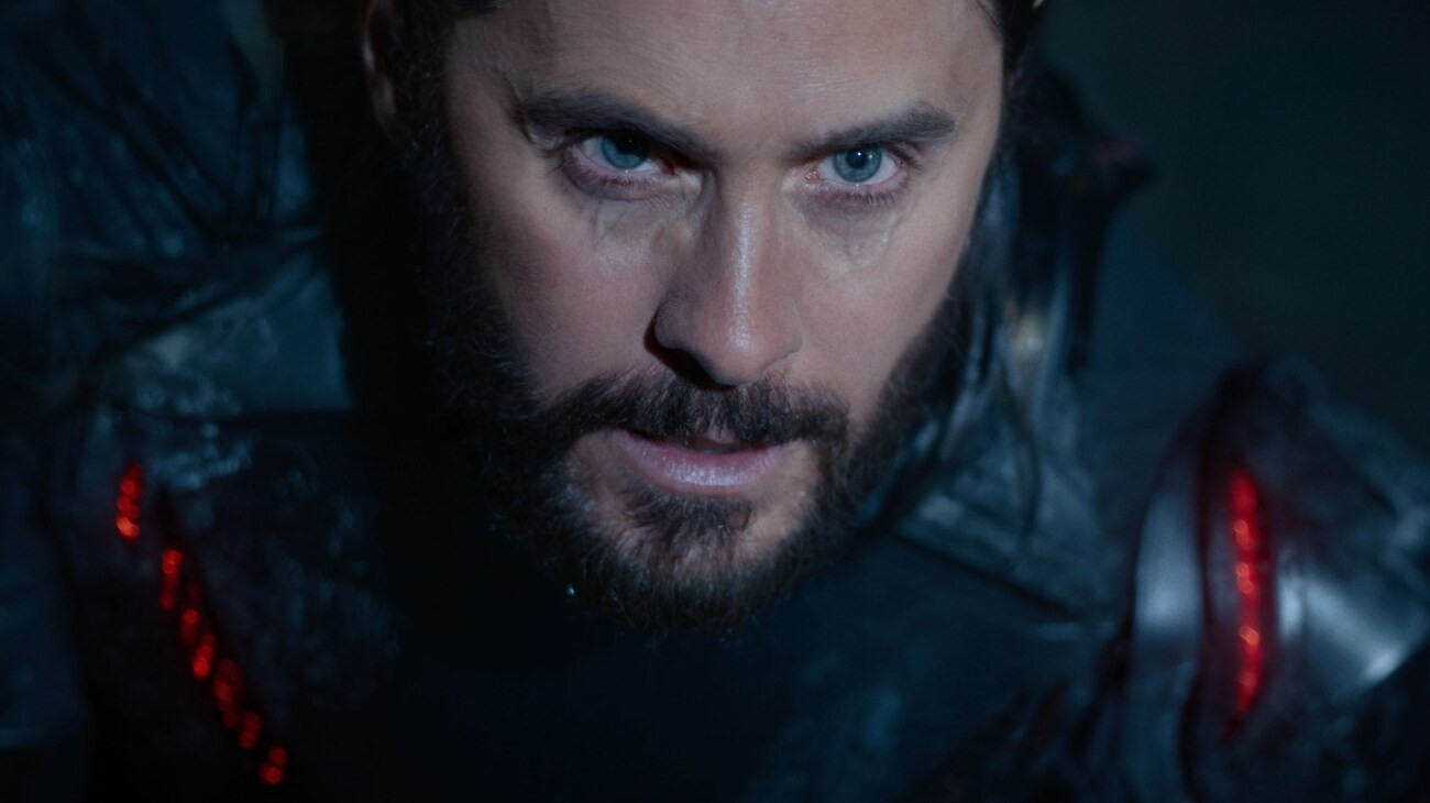 Jared Leto as Ares in 'Tron: Ares', the upgraded AI program with a triangular Identity Disc symbolising his evolution beyond the Grid