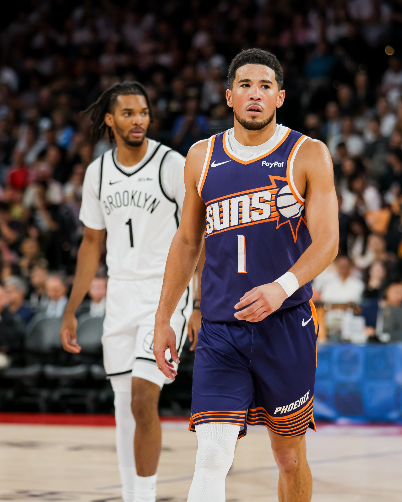 Devin Booker at the Phoenix Suns in action at the NBA China Games 2025 at the Venetian Macao