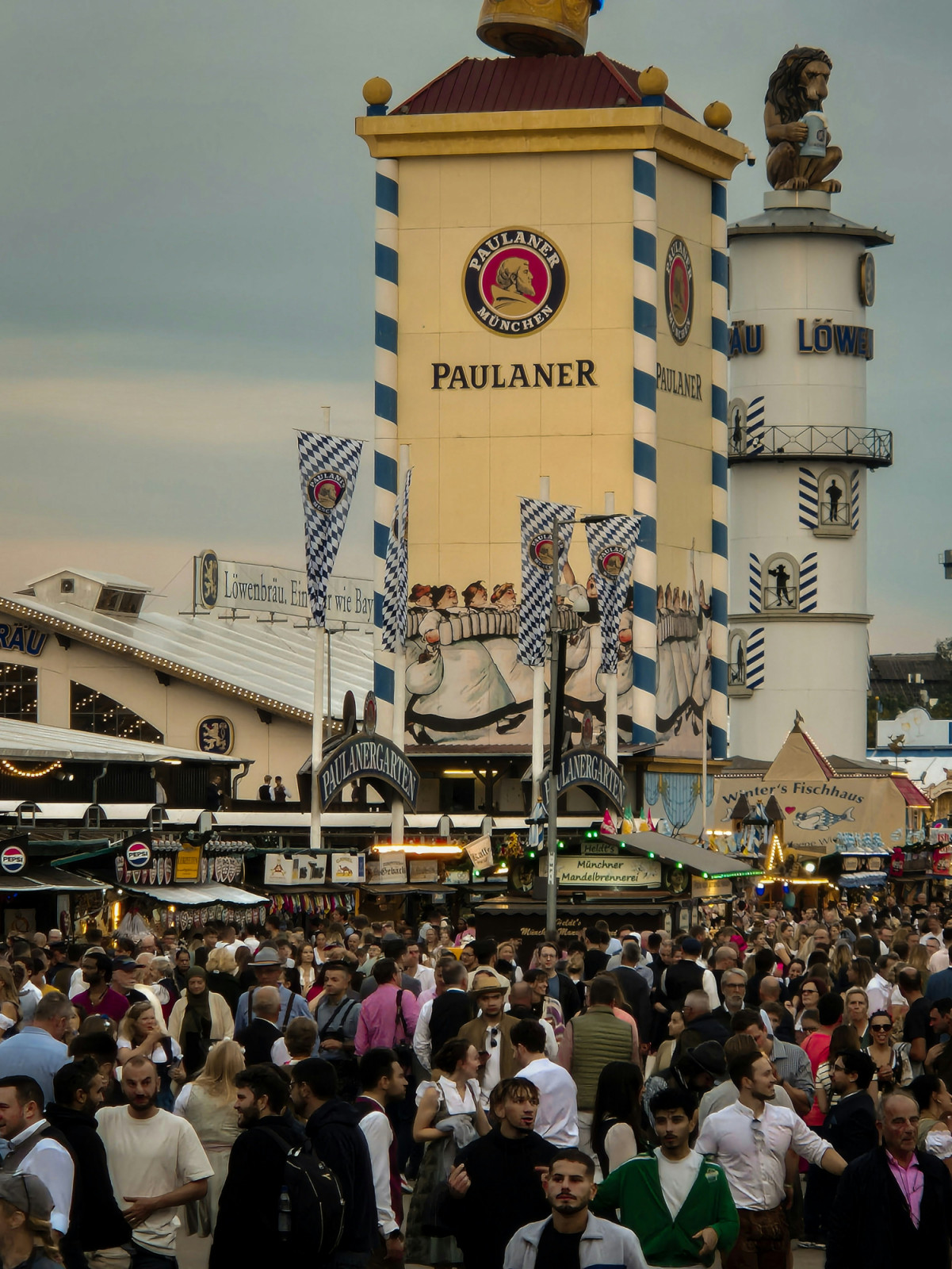 Paulaner tent at the Oktoberfest in Munich
