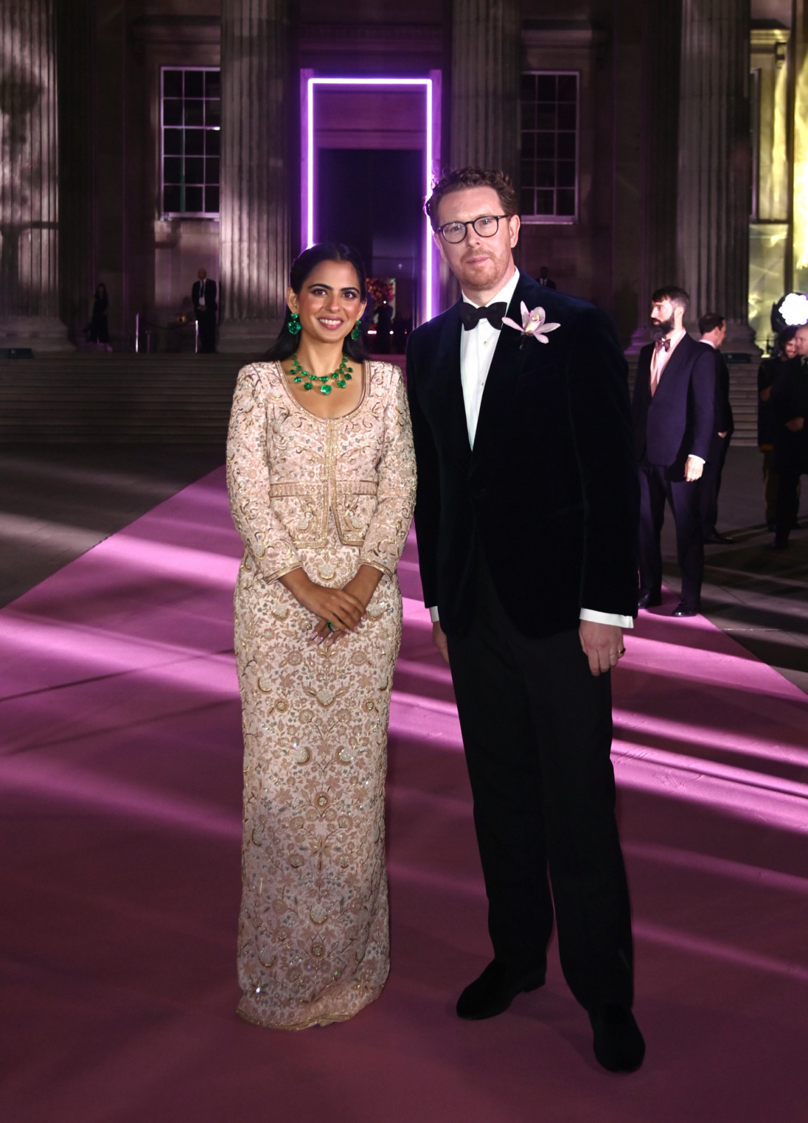 LONDON, ENGLAND - OCTOBER 18: (L-R) Isha M. Ambani and Nicholas Cullinan attend the British Museum Ball 2025 on October 18, 2025 in London, England. (Photo by Alan Chapman/Dave Benett/Getty Images for the British Museum)