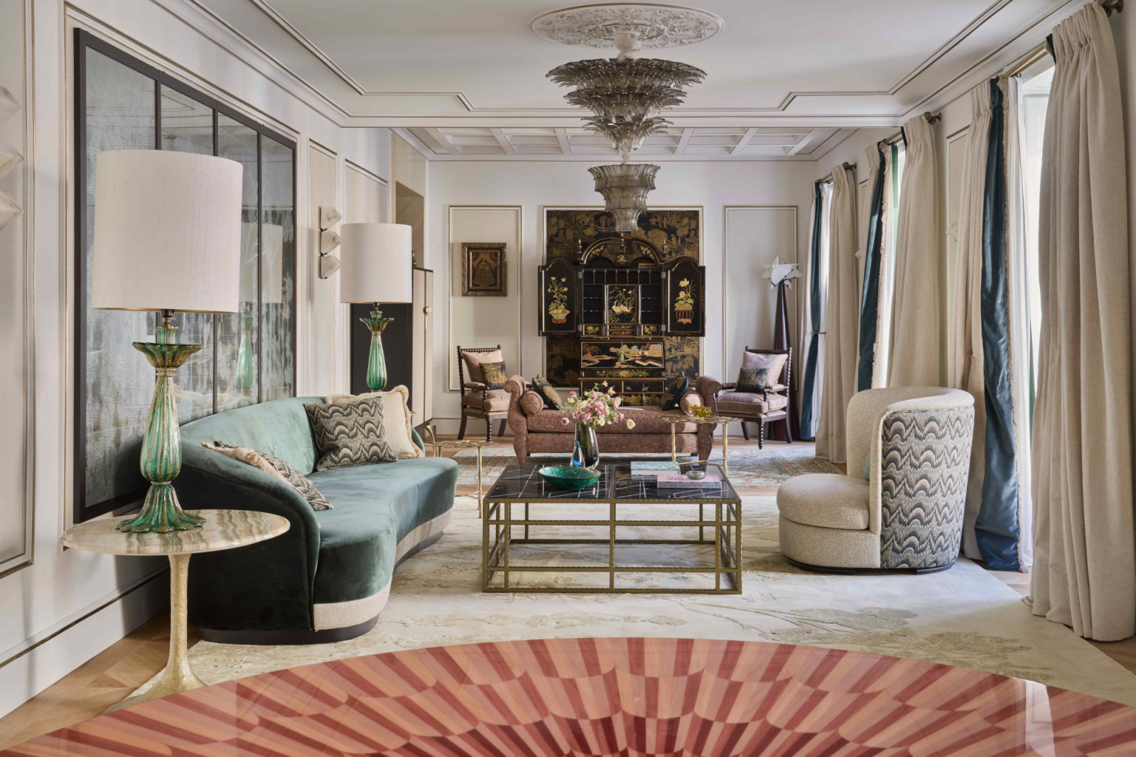 A carefully orchestrated sequence through rooms that flow fluidly together, offering both privacy and conviviality