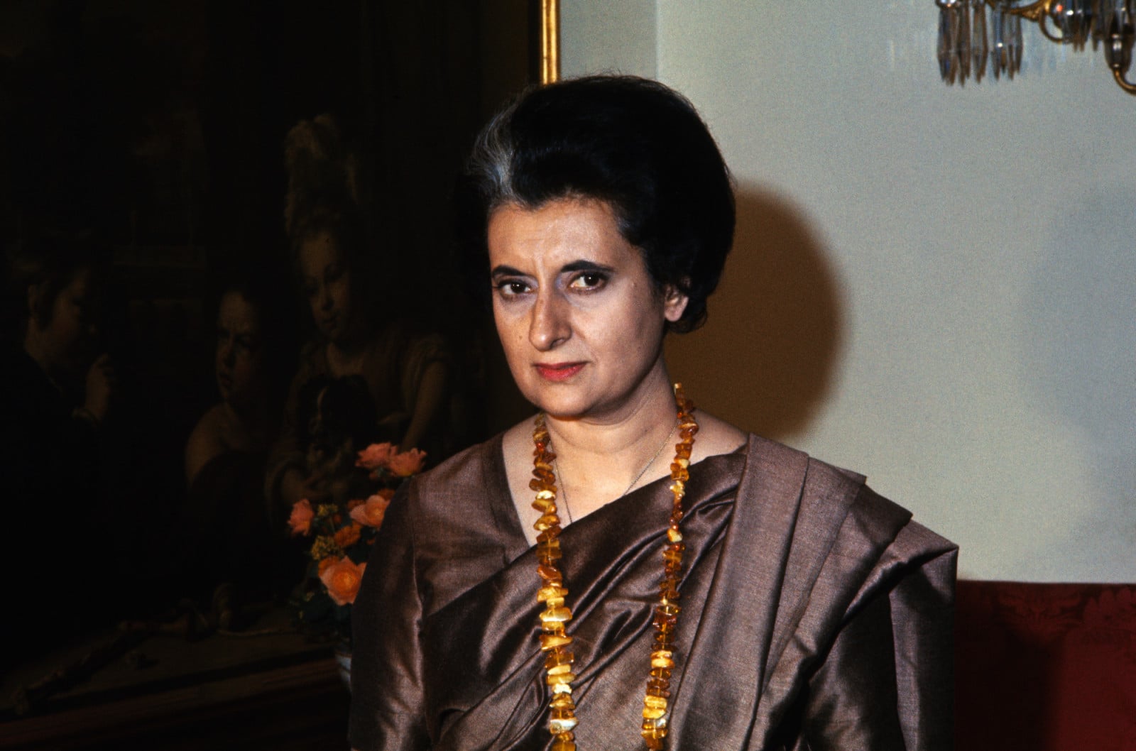 Indian Prime Minister Indira Gandhi at the Carlyle Hotel, New York City, March 31 1966. Mrs. Gandhi will end her six-day visit to the US on Friday, April 1 when she leaves for London and talks with Prime Minister Harold Wilson.