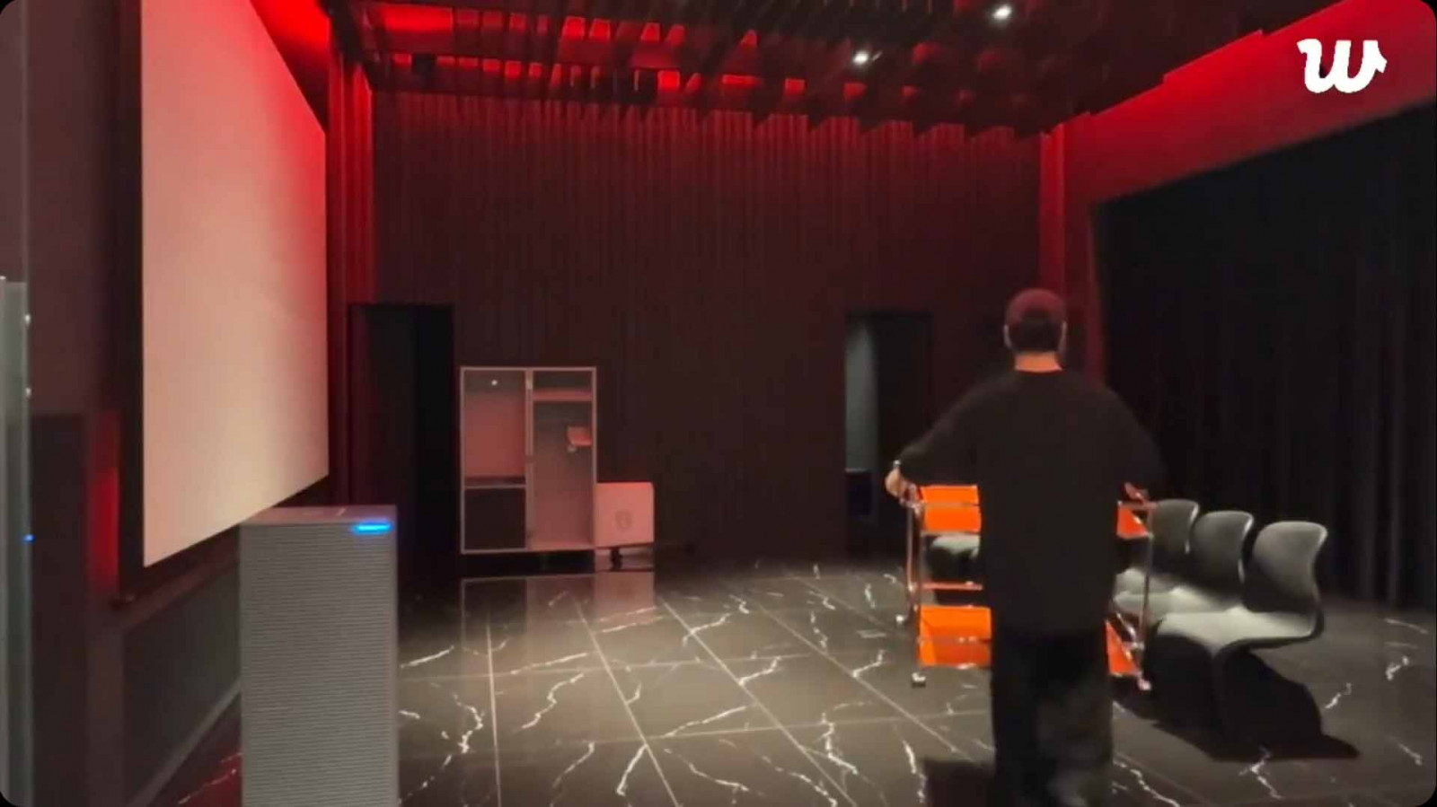 Jungkook setting up his entertainment room (Photo: Weverse)