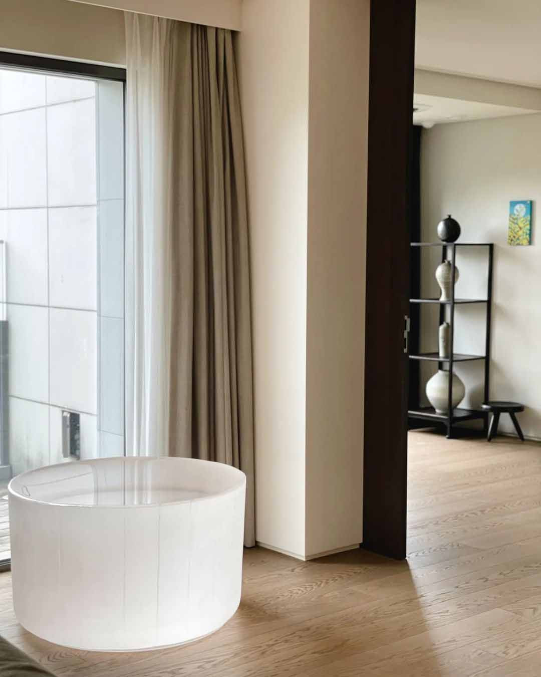 A glass sculpture by Roni Horn in Namjoon’s apartment (Photo: Instagram / @rkive)