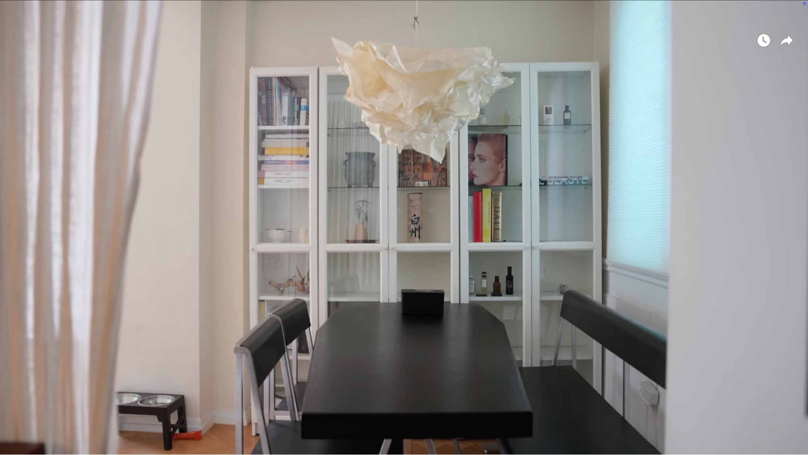 The dining area in Dawn’s home is punctuated by a hand-me-down Ikea lamp and custom dining set(Photo: Youtube / DAWN)