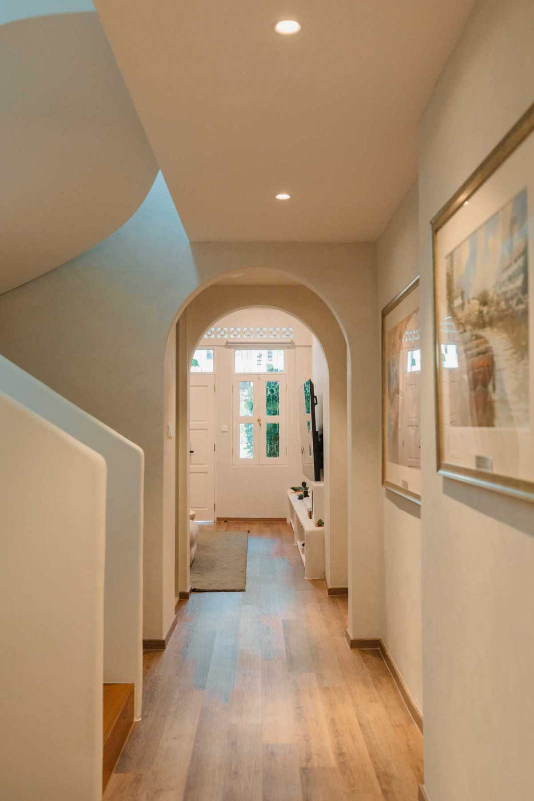 Arched doorways leading to the rooms