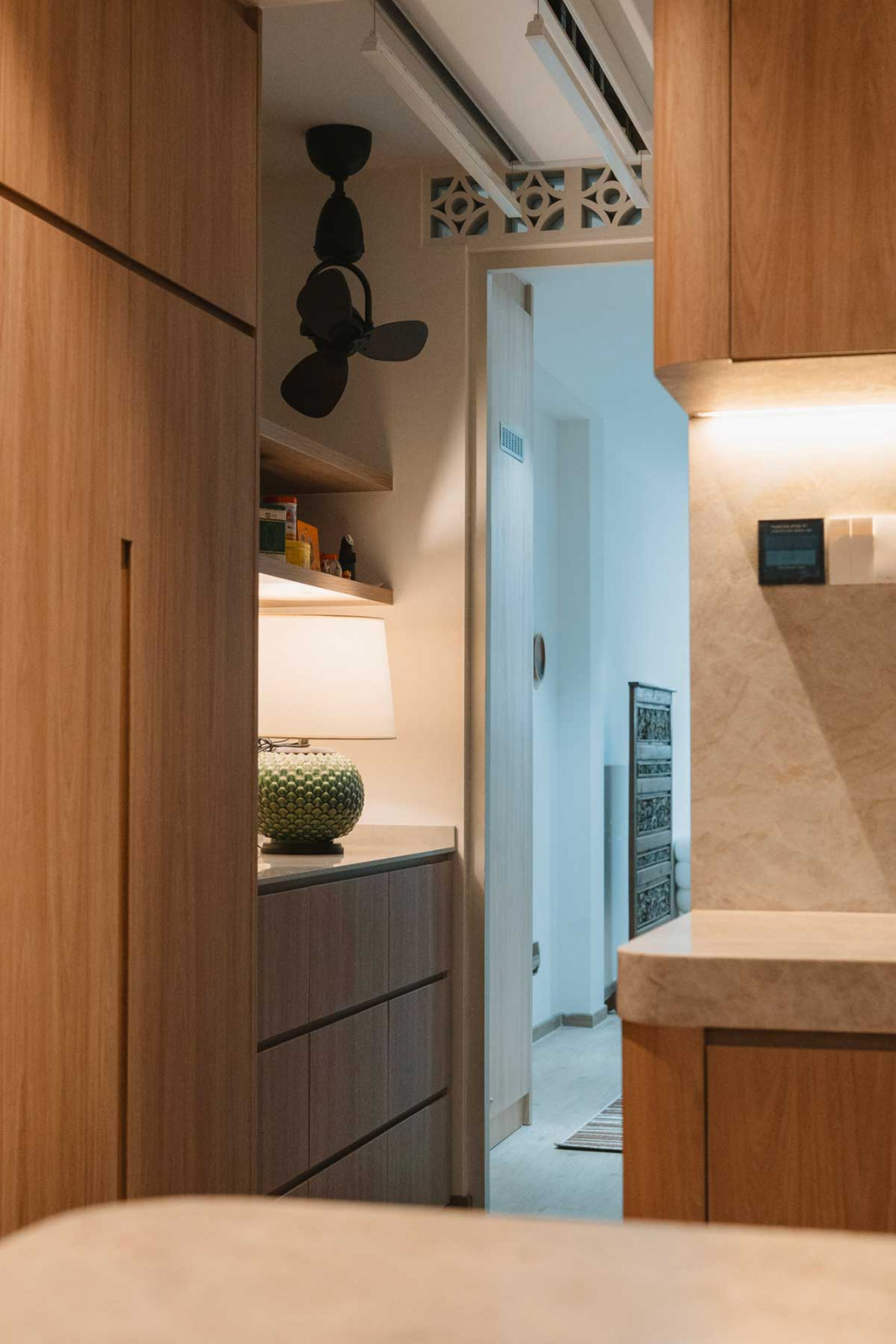 Nods to the shophouse’s heritage can be found throughout the home