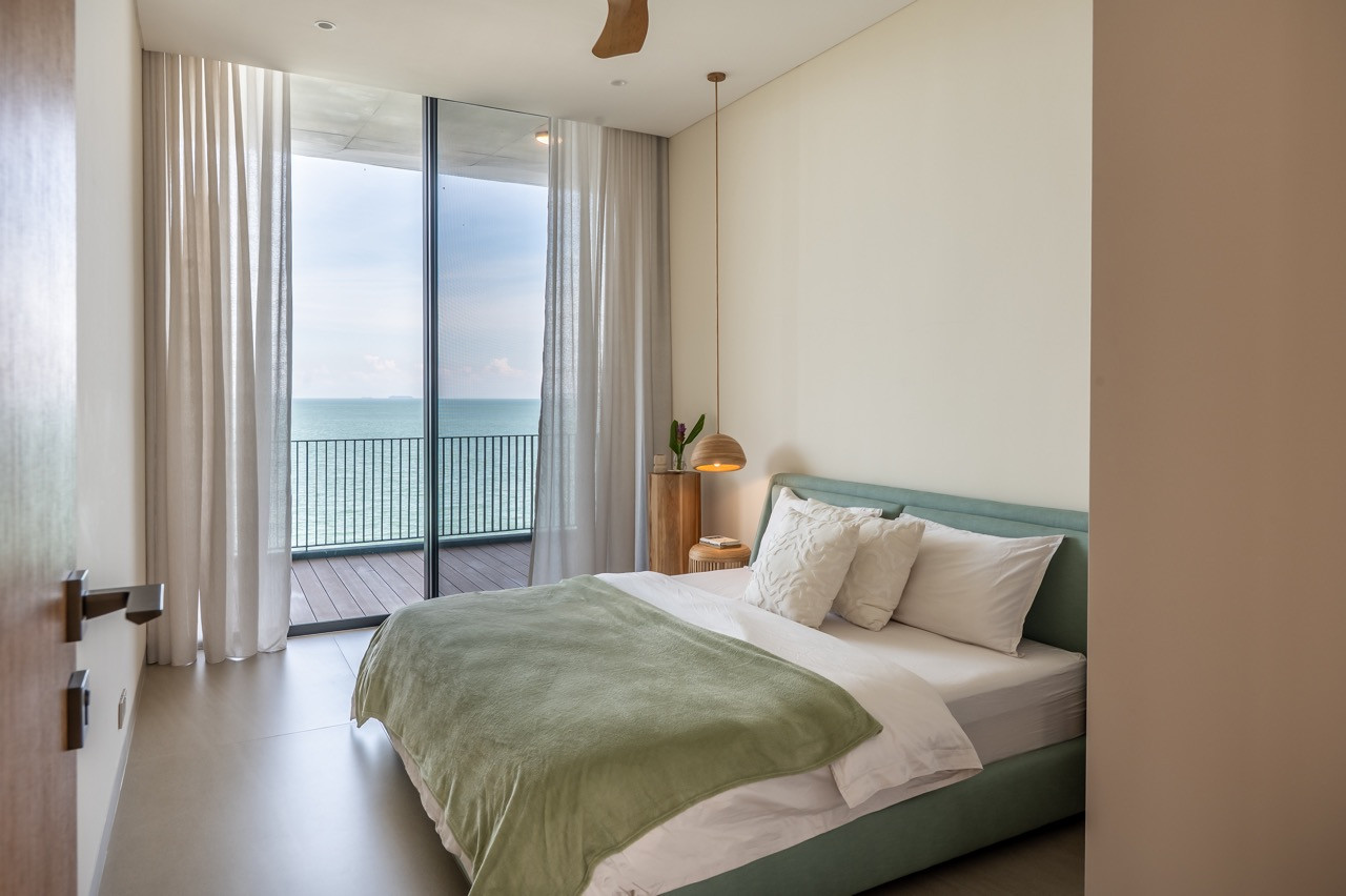 Bedrooms capture ocean views