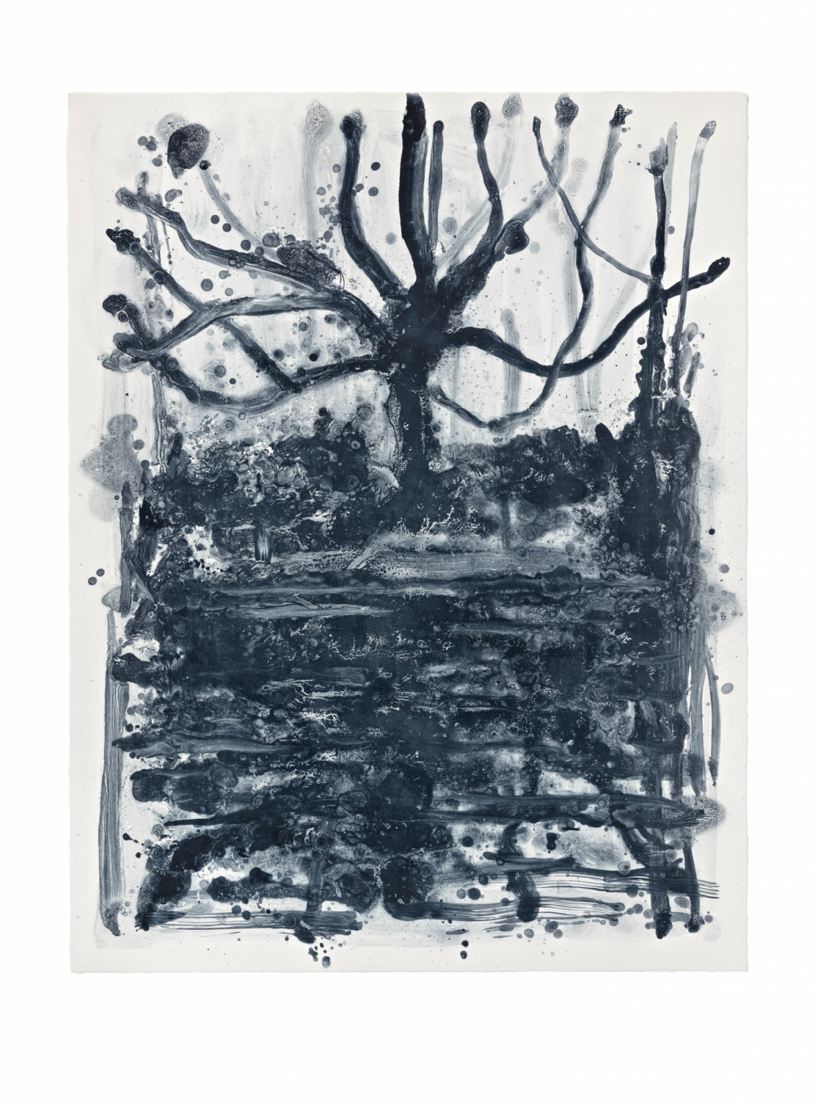 artwork by Shinro Ohtake. Lithography on Saunders paper.