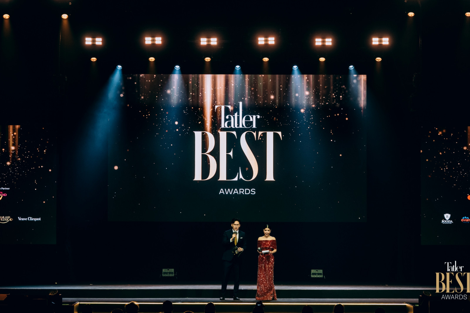 Tatler Best Awards 2025 is finally out! On October 21, Tatler Asia announced this year's top 100 restaurants, bars, and hotels | Photo: The hosts on stage at Tatler Best Awards 2025