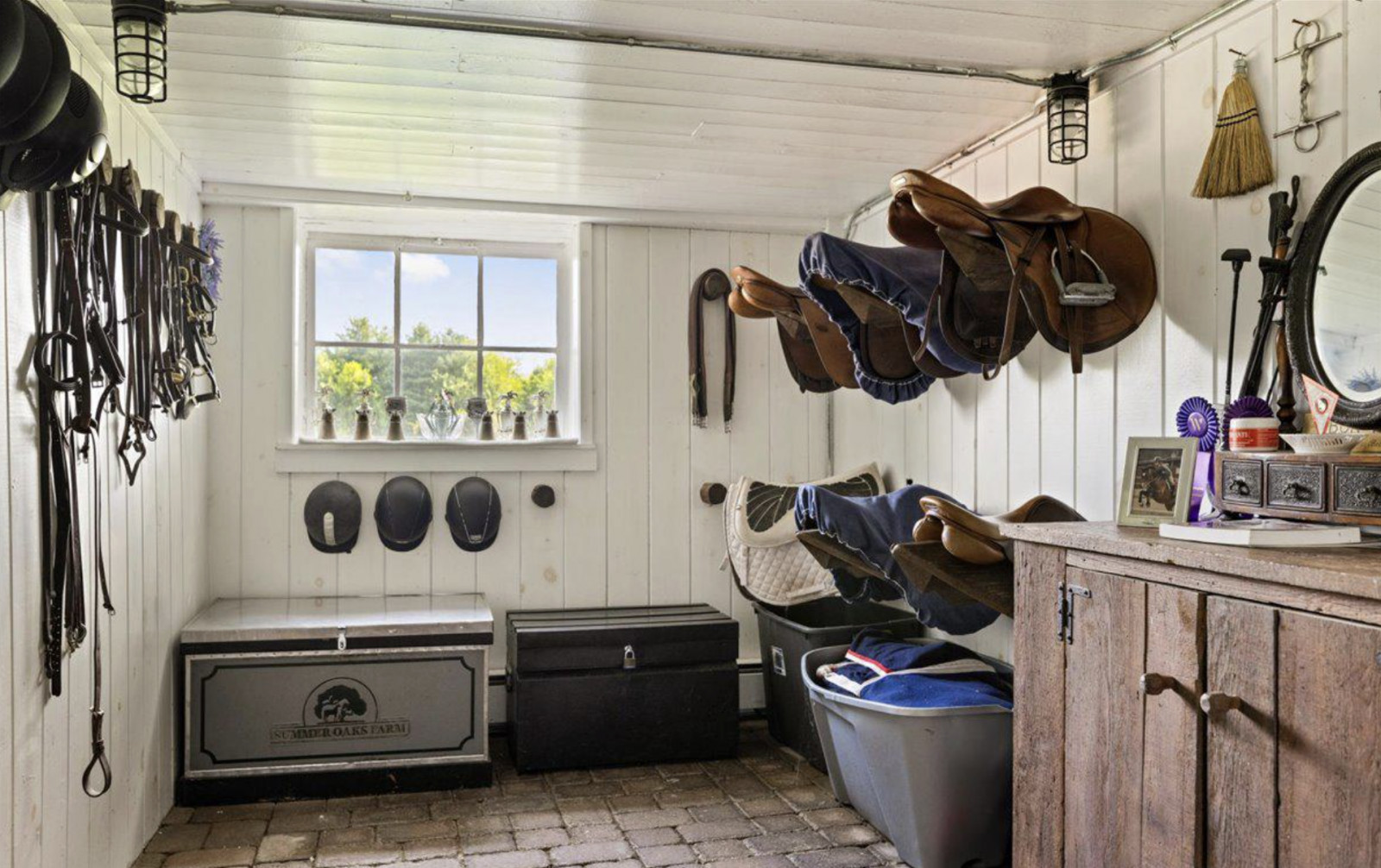 Equestrian facilities inside the Stone Barn (Photo credit: Compass)