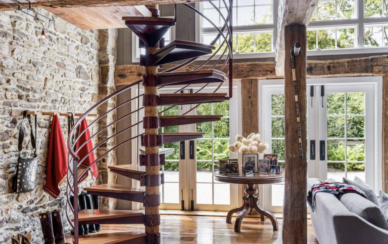 Carriage House features a spiral staircase (Photo credit: Compass)