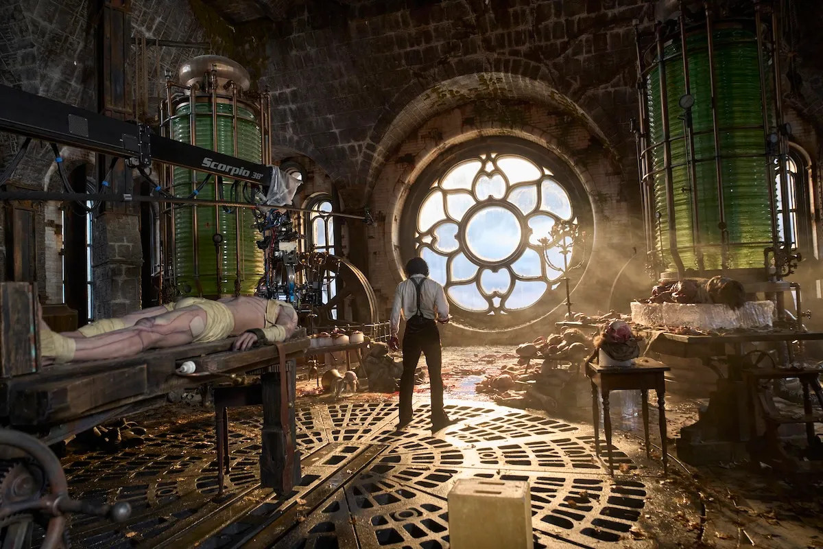 Guillermo del Toro’s interpretation of Victor Frankenstein’s (played by Oscar Isaac laboratory serves as the crucible where the creature is brought to visceral life (Photos: Netflix)