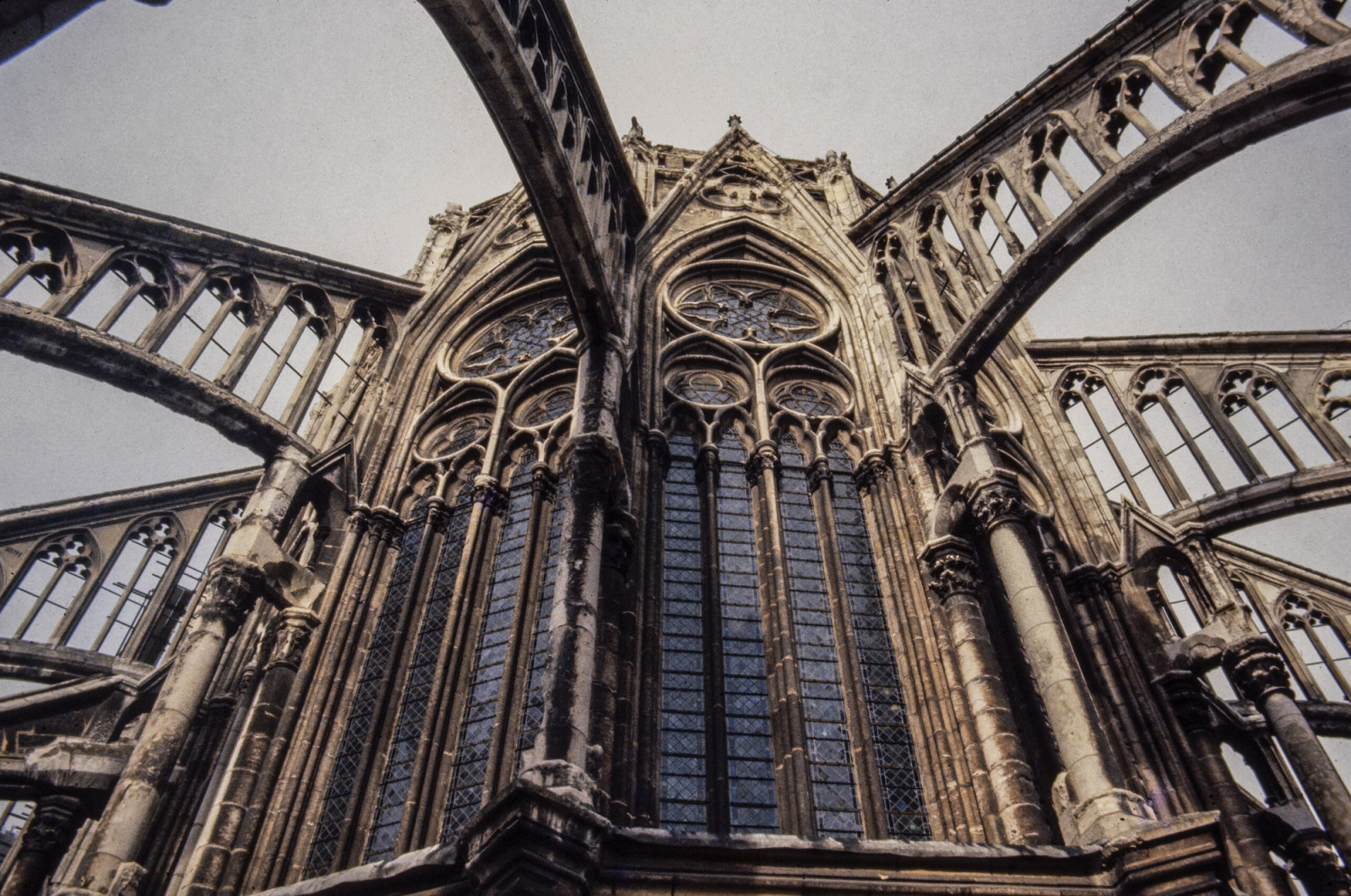 The visually dramatic chevet flying buttress of Amiens Cathedral, France (Photo: WikiCommons)