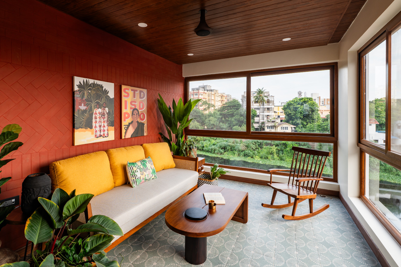 A seamless flow between the indoors and the outdoors in a Chennai, India home designed by Abhinaya Rangarajan of Coexist Architecture