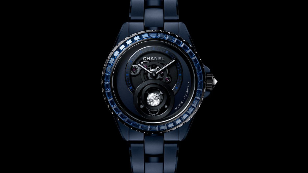 Chanel J12 Bleu Diamond Tourbillon in matte blue ceramic