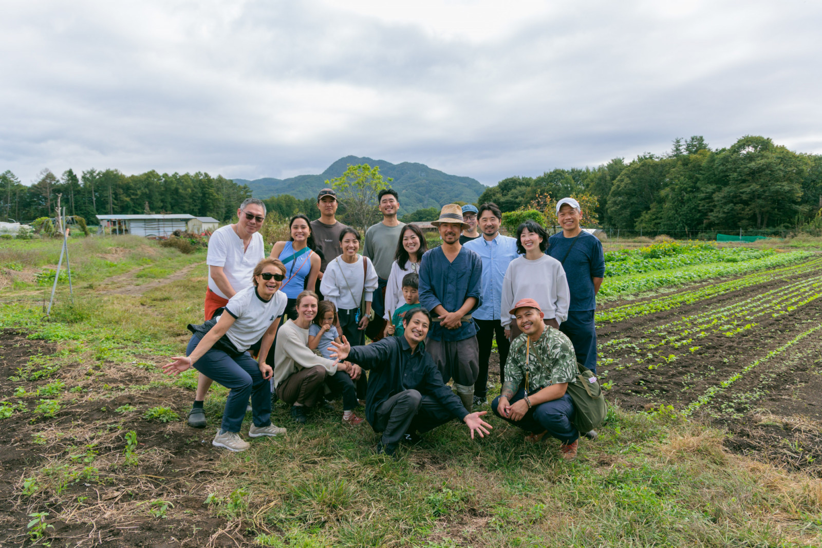 The guests at this year’s chef’s retreat with the Shishi-Iwa team and Duca Farms farmer and owner Yusuke Iizuka