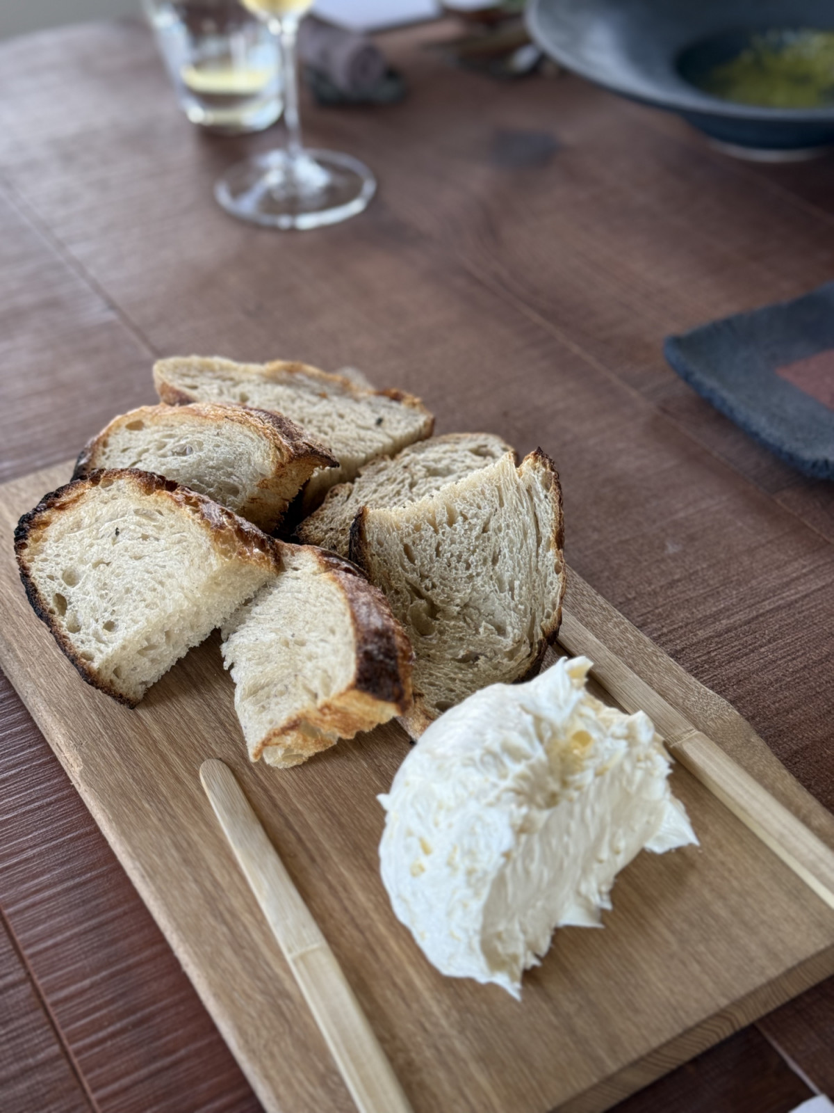 Sourdough crafted with peach yeast, plus a delectable smoked whipped butter from Song (photo: Lauren Golangco)