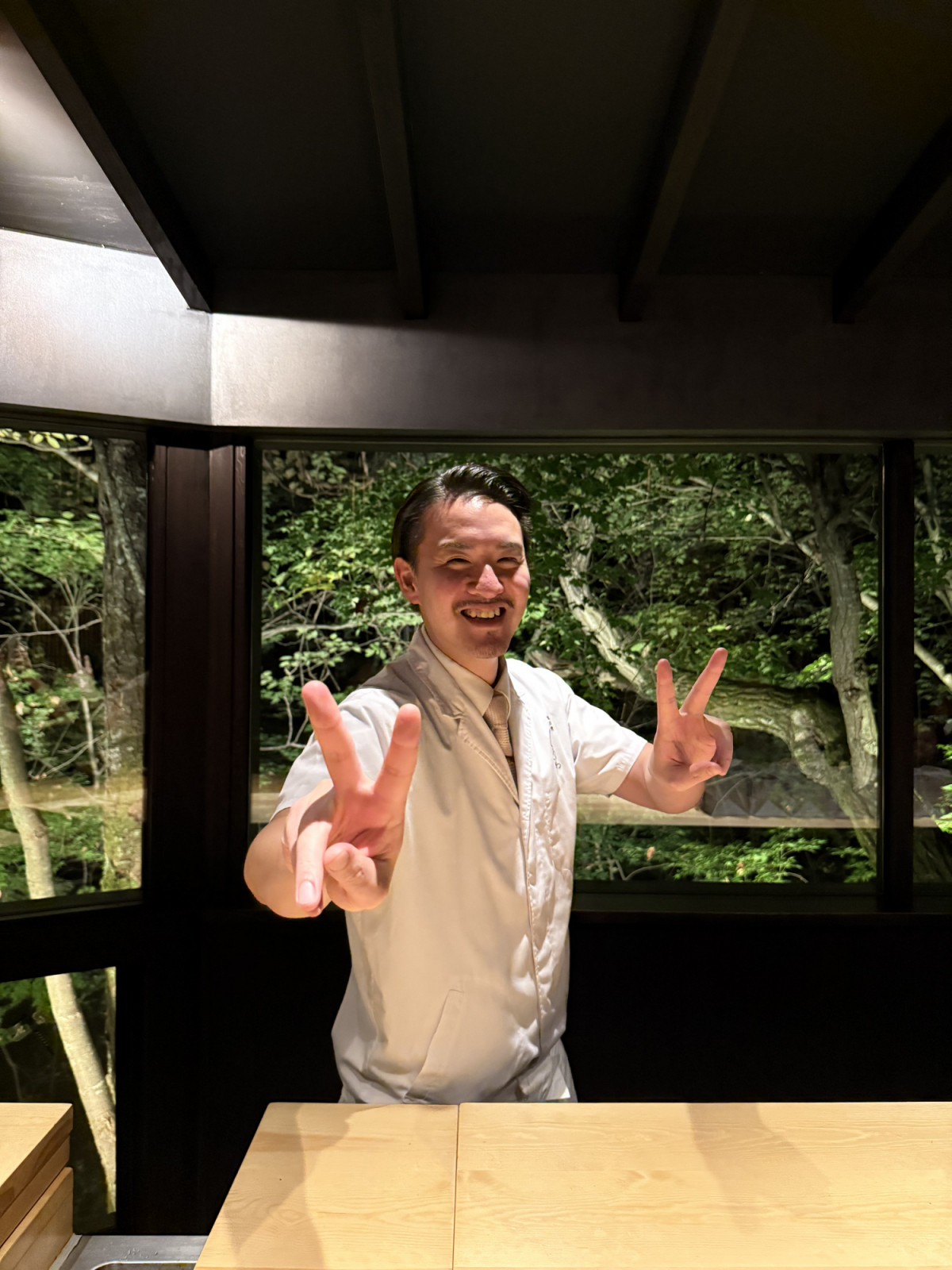 The cheerful chef Kyohei Asai of Kuroiwa Muni (photo: Lauren Golangco)