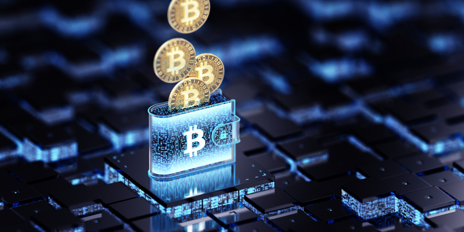 Cryptocurrency concepts. 3D render