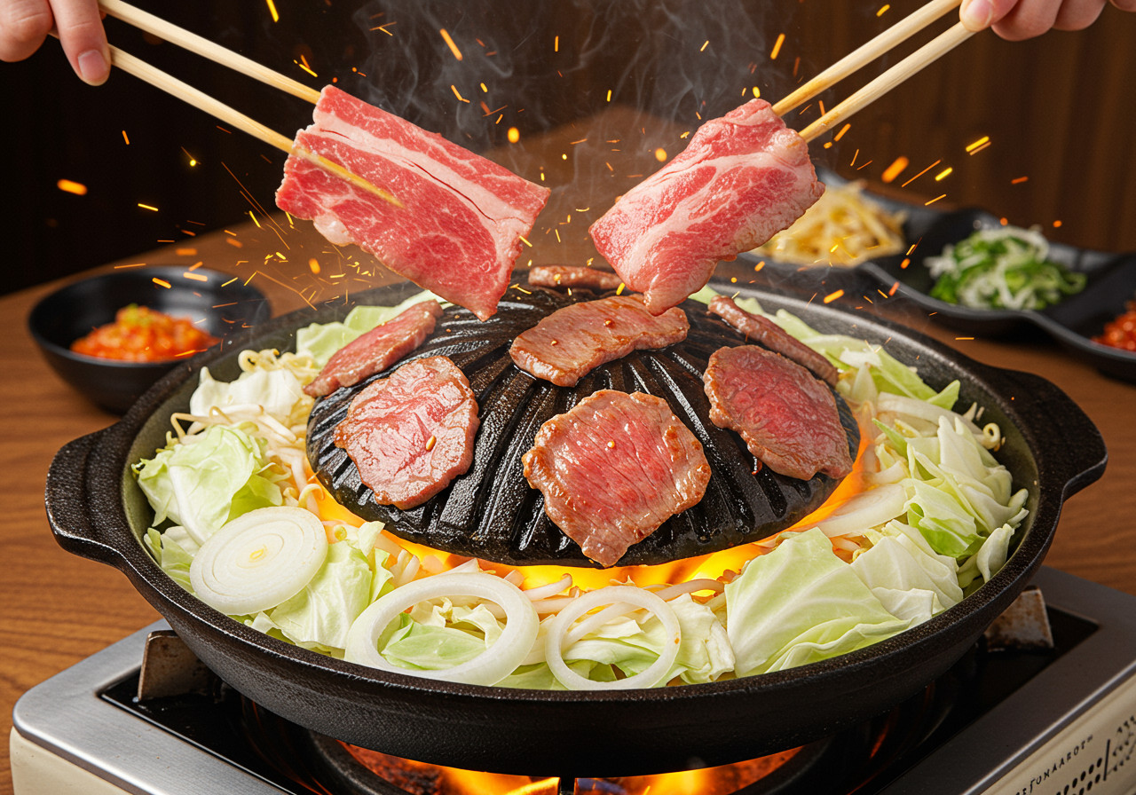 Grilled lamb cooked on a dome-shaped iron plate symbolises Hokkaido’s pastoral roots (Photo: AI-generated)