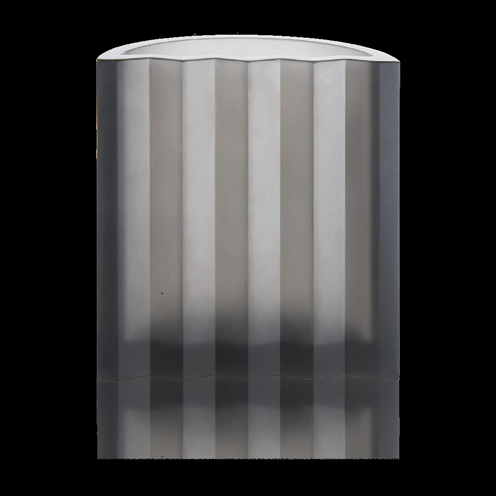 Daum Grey Vase Zigzag