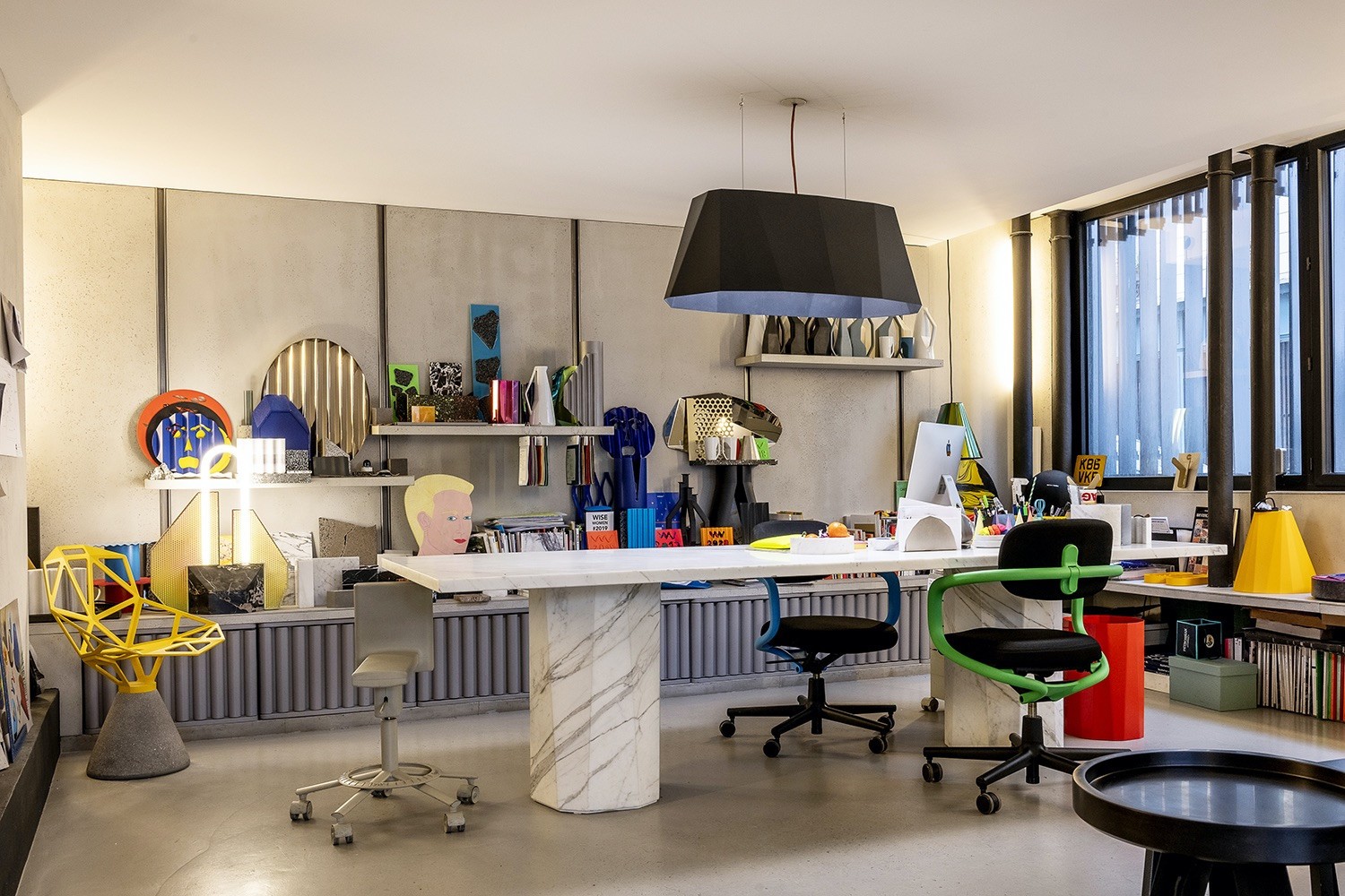 Victoria Wilmotte’s working desk in her Paris studio, Janury 2021