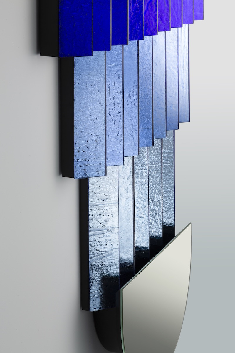 A closer look at the cascading blue hues