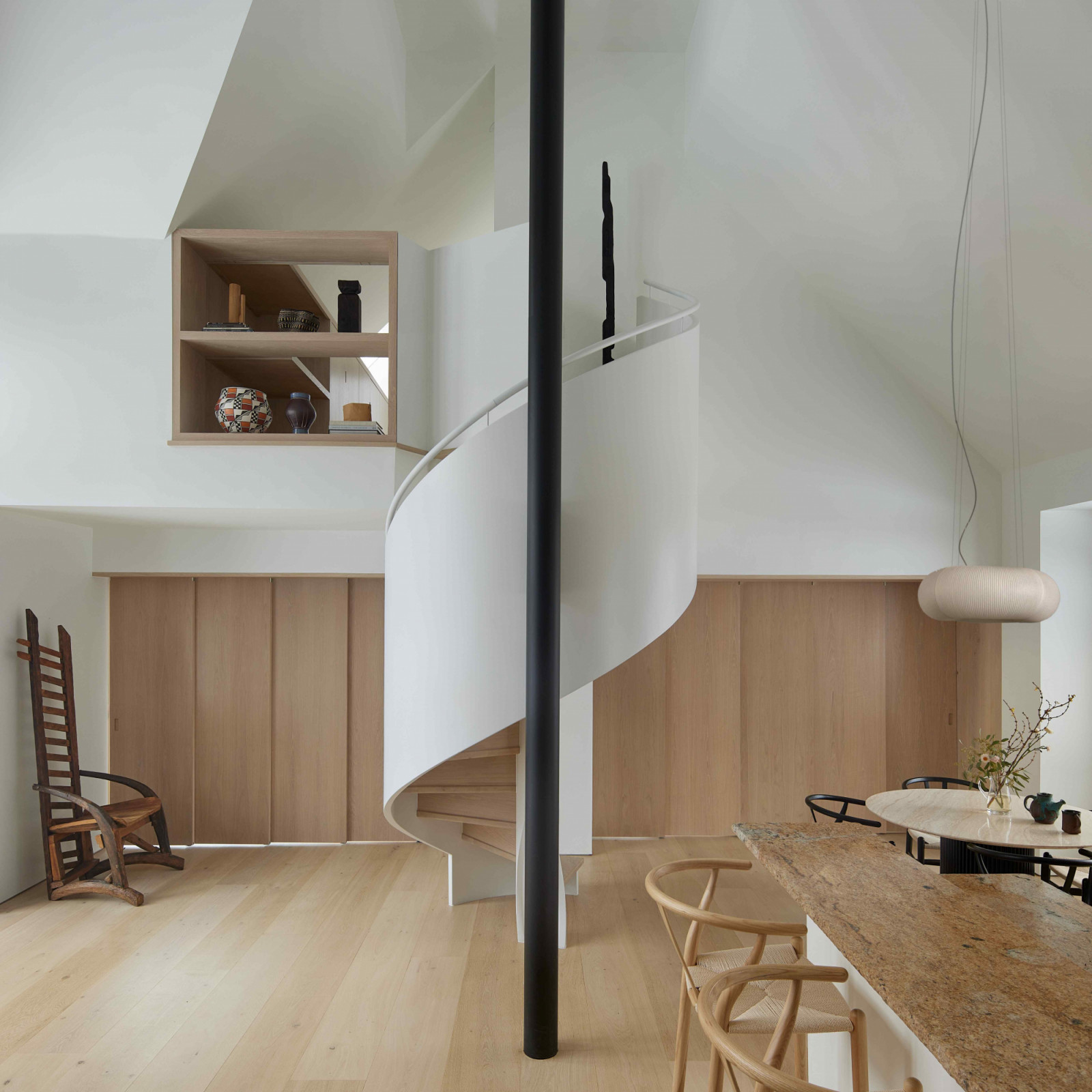 Moving walls can close to create a smaller, quieter space