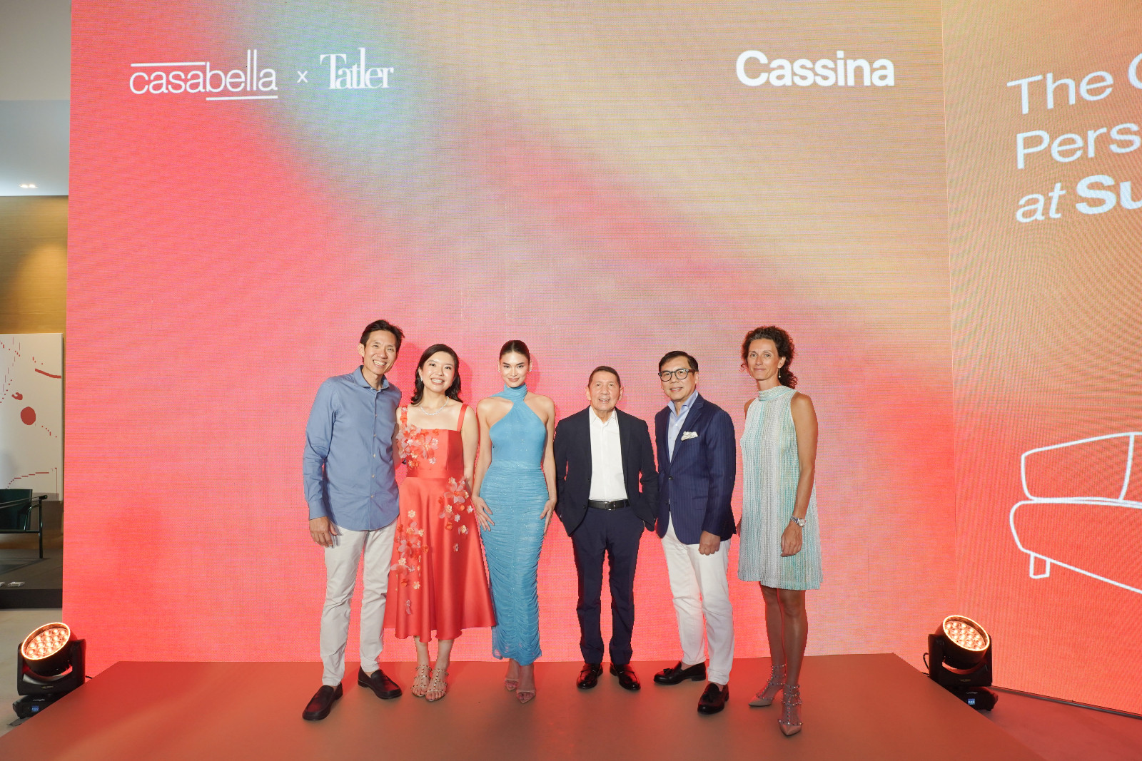 A moment on stage with Joseph and Stephanie Tay, Pia Wurtzbach, Architects Ramon Antonio and Anthony Nazareno, Marta Ritmonio at The Cassina Perspective at Sundown—a celebration of creativity, craftsmanship, and timeless design.