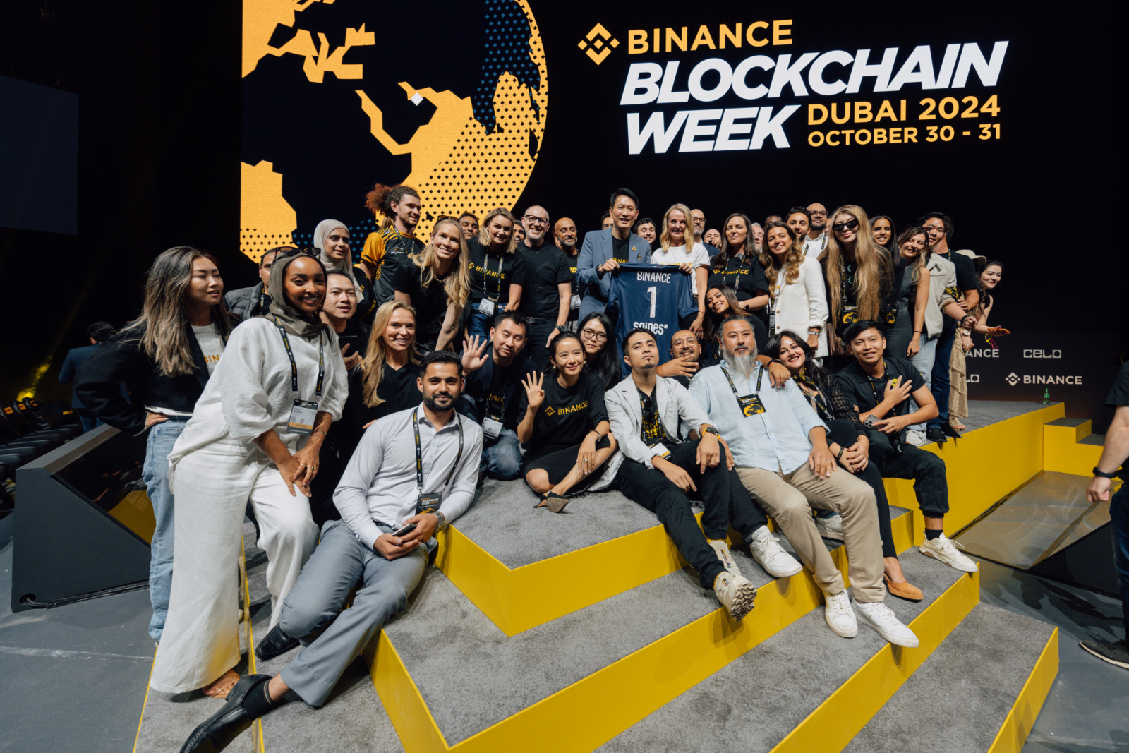The team at Binance Blockchain Week 2024, held at Dubai’s Coca-Cola Arena (Photo: Binance)