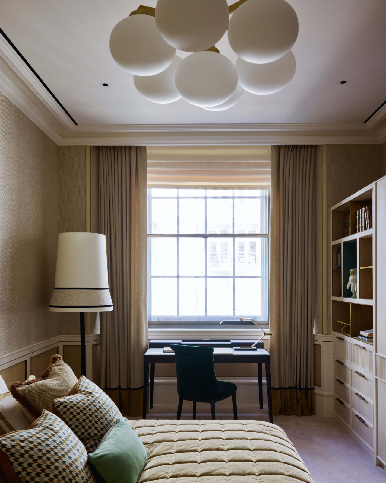 The private spaces of a home in London's OWO Residences, designed by Deseesion Interiors