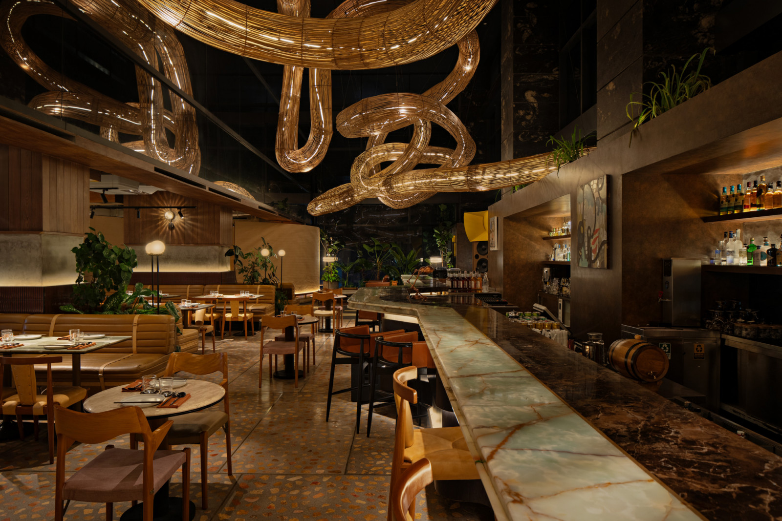 The spatial design encourages movement and discovery with sightlines framing key moments