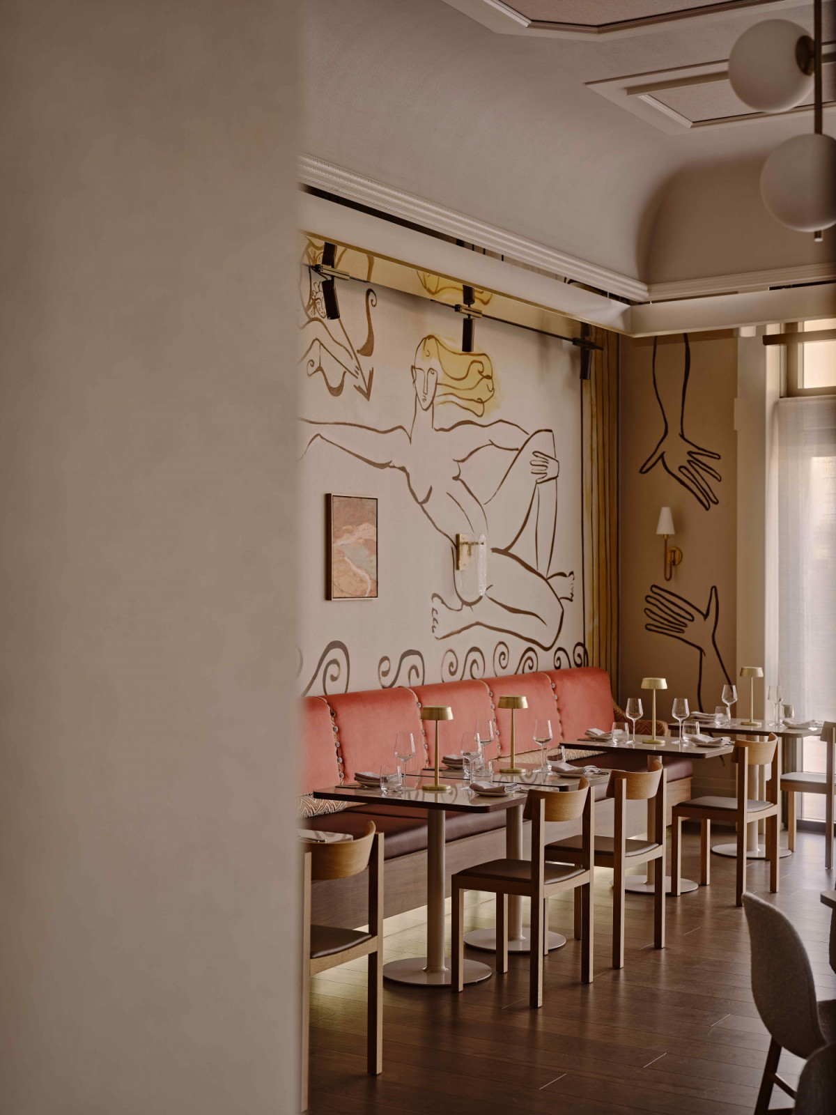 Just the right amount of whimsy through murals and styling