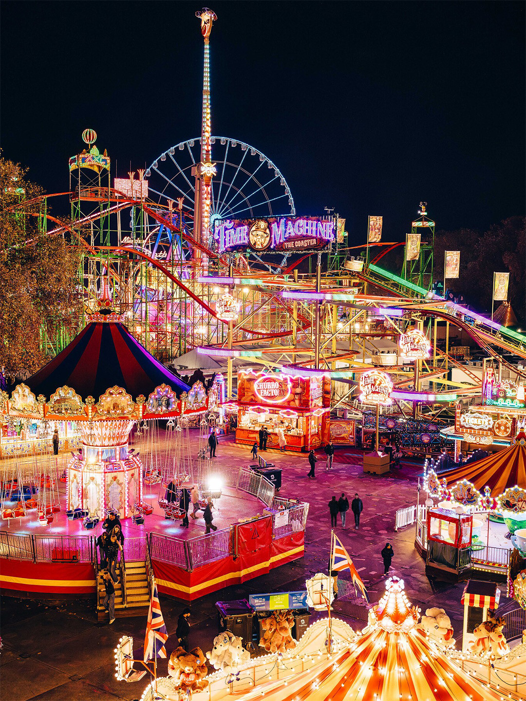 Winter Wonderland at Hyde Park turns the park into London’s festive hub with rides, markets, and a vast open-air ice rink (Photo: hydeparkwinterwonderland / Instagram)
