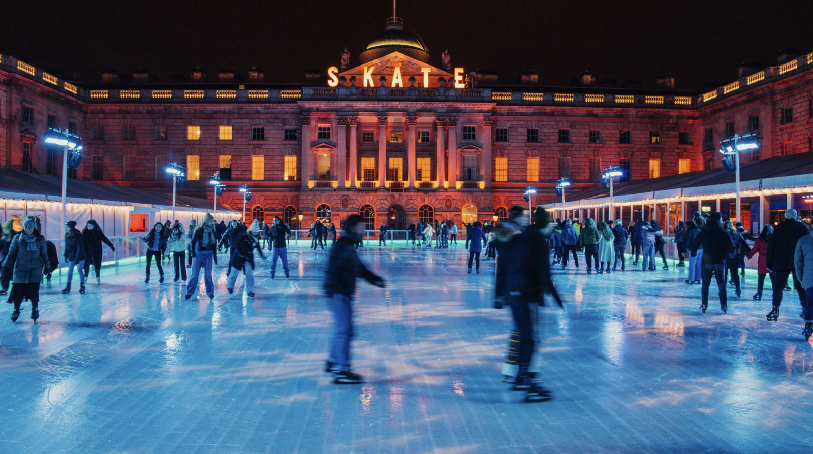 Ice Skating at Somerset House invites skaters to glide through its grand courtyard beneath a towering Christmas tree (Photo: Somerset House)