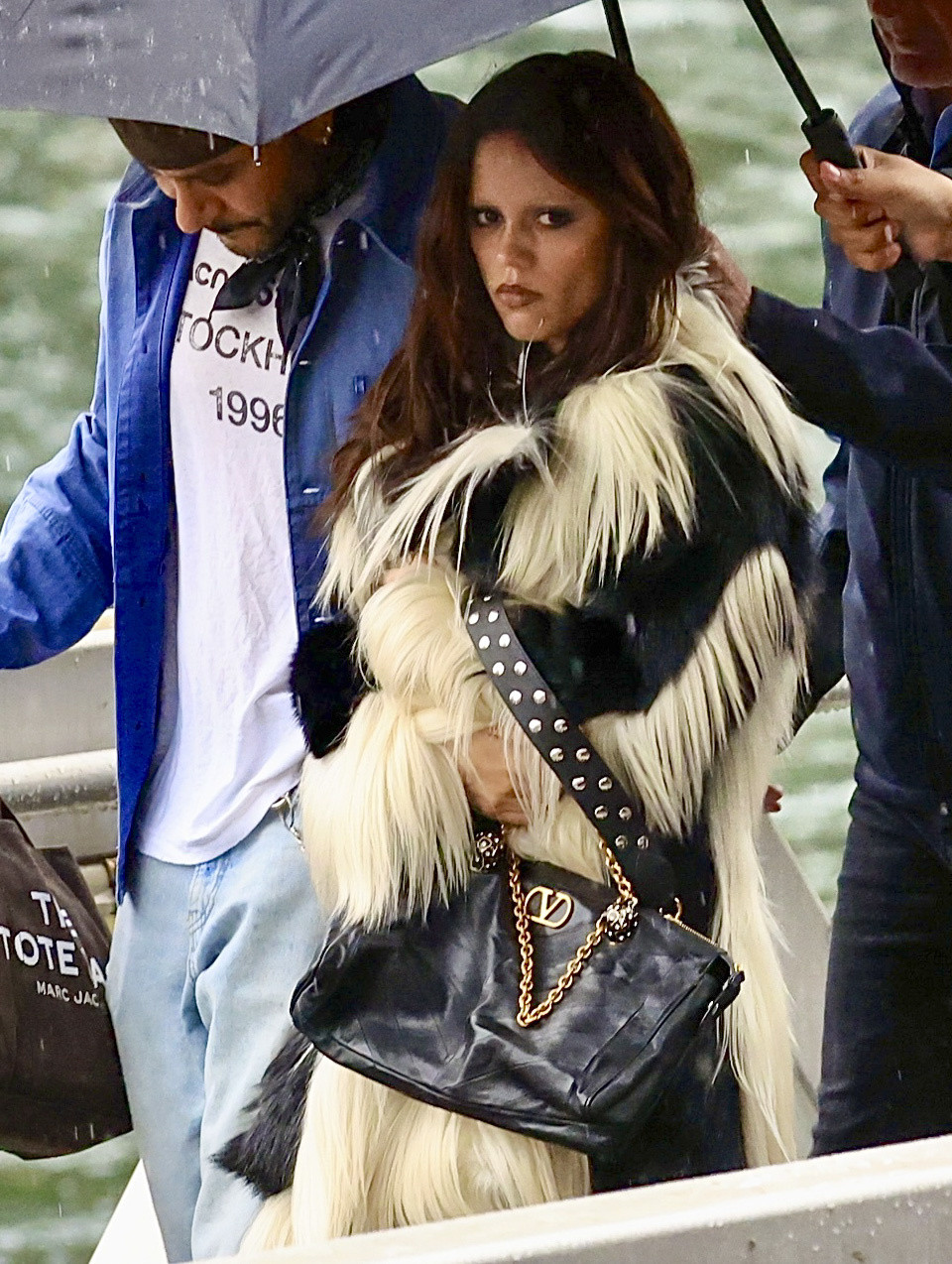 EXCLUSIVE:
Gwendoline Christie joins her former "Wednesday" cast mates, Jenna Ortega and director Tim Burton, all spotted boarding a Sydney ferry boat on their way to Cockatoo Island to promote seasons two of the hit Netflix series!
Jenna Ortega was spotted boarding a ferry in Sydney alongside director Tim Burton and co-star Gwendoline Christie, heading to Cockatoo Island to promote the second season of Netflix’s "Wednesday." Fans were surprised to see Christie, whose character Larissa Weems died last seas
