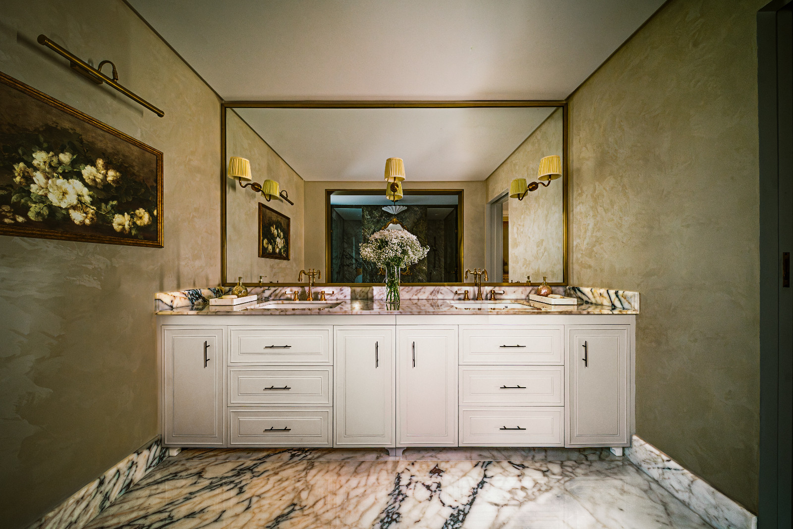 A bathroom revamped by Qreative Design Studio at a family home in Muharraq, Bahrain