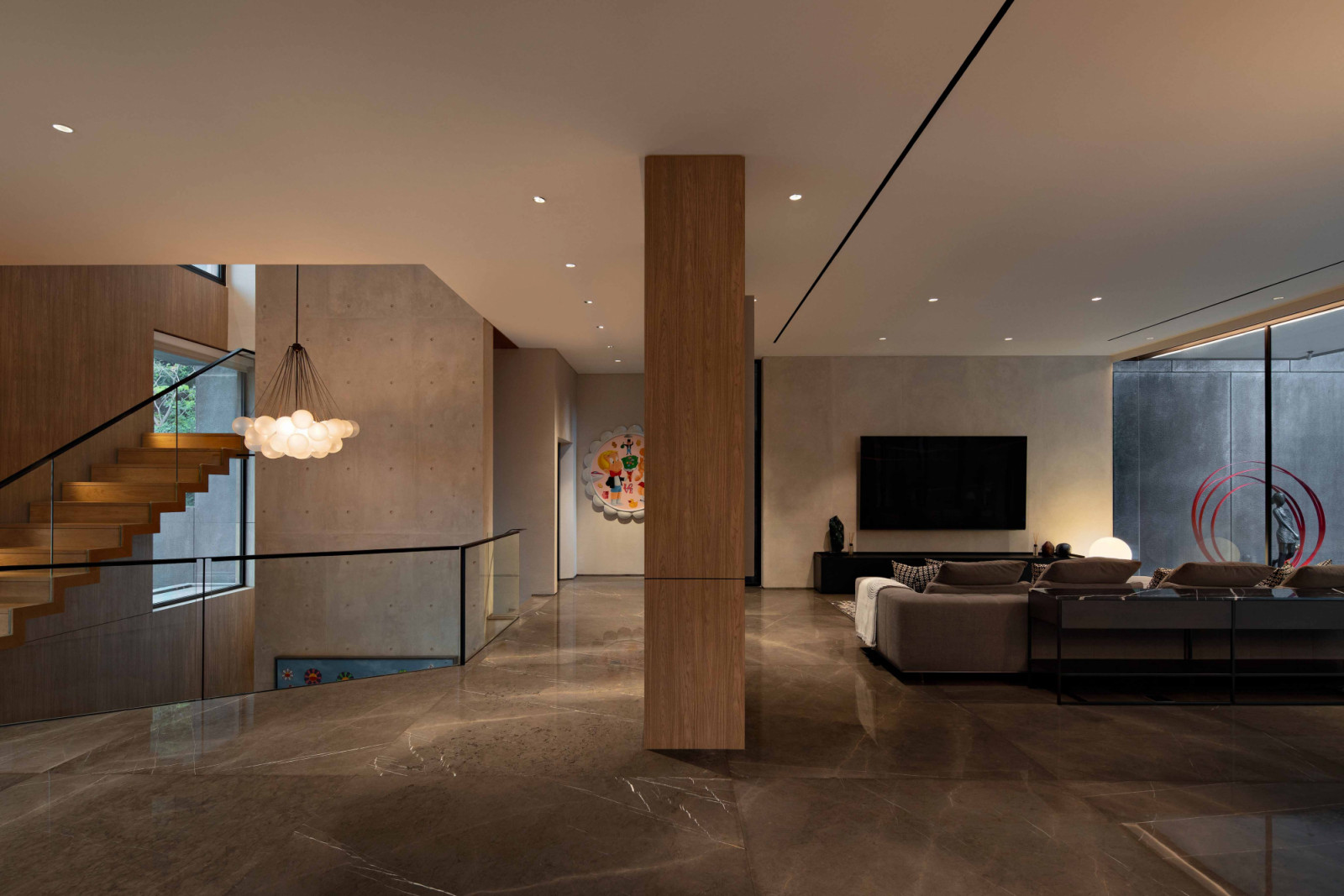 The Pondok Indah home’s layout is left as open as possible