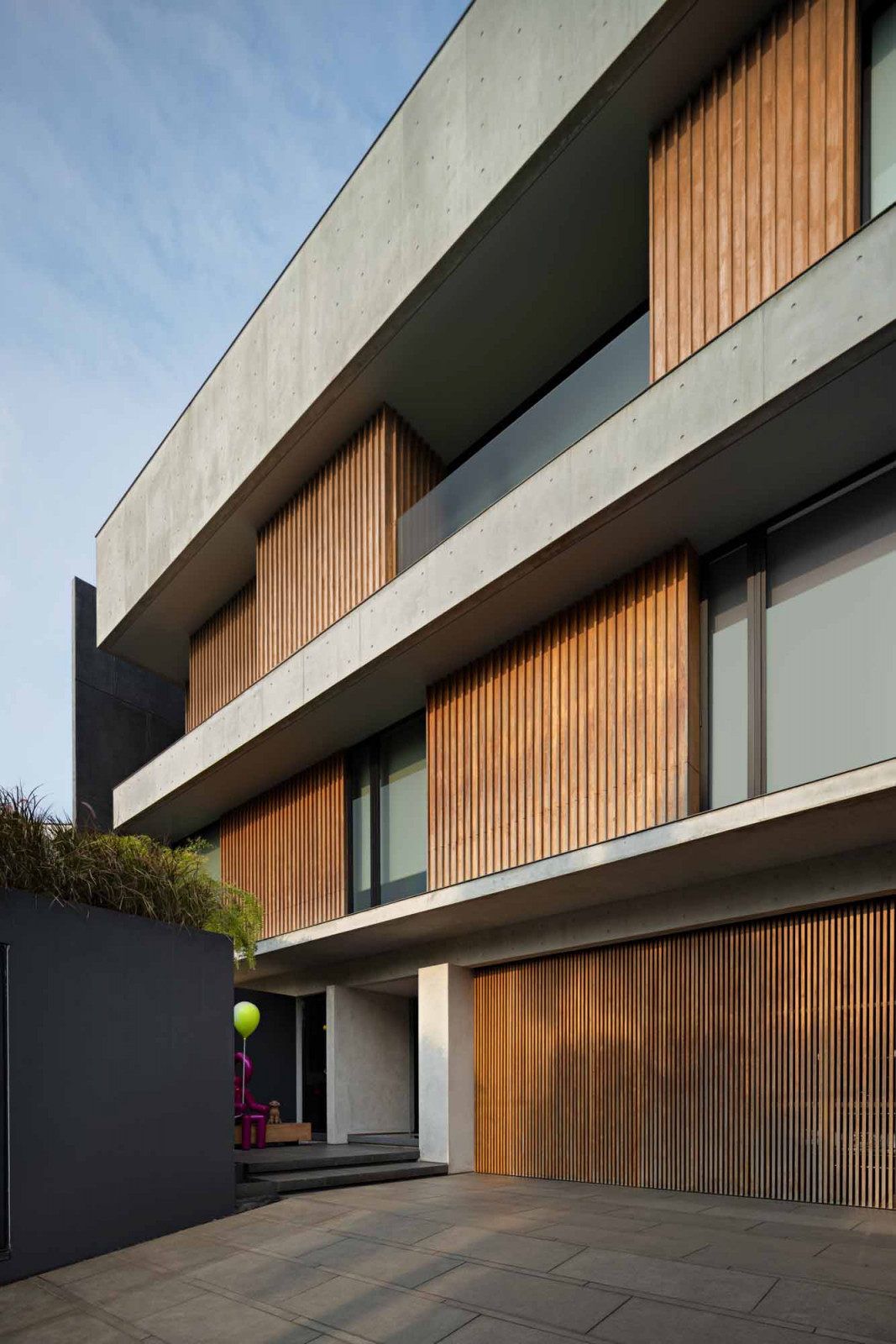 Timber and concrete facade create a distinct look in South Jakarta’s Pondok Indah neighbourhood