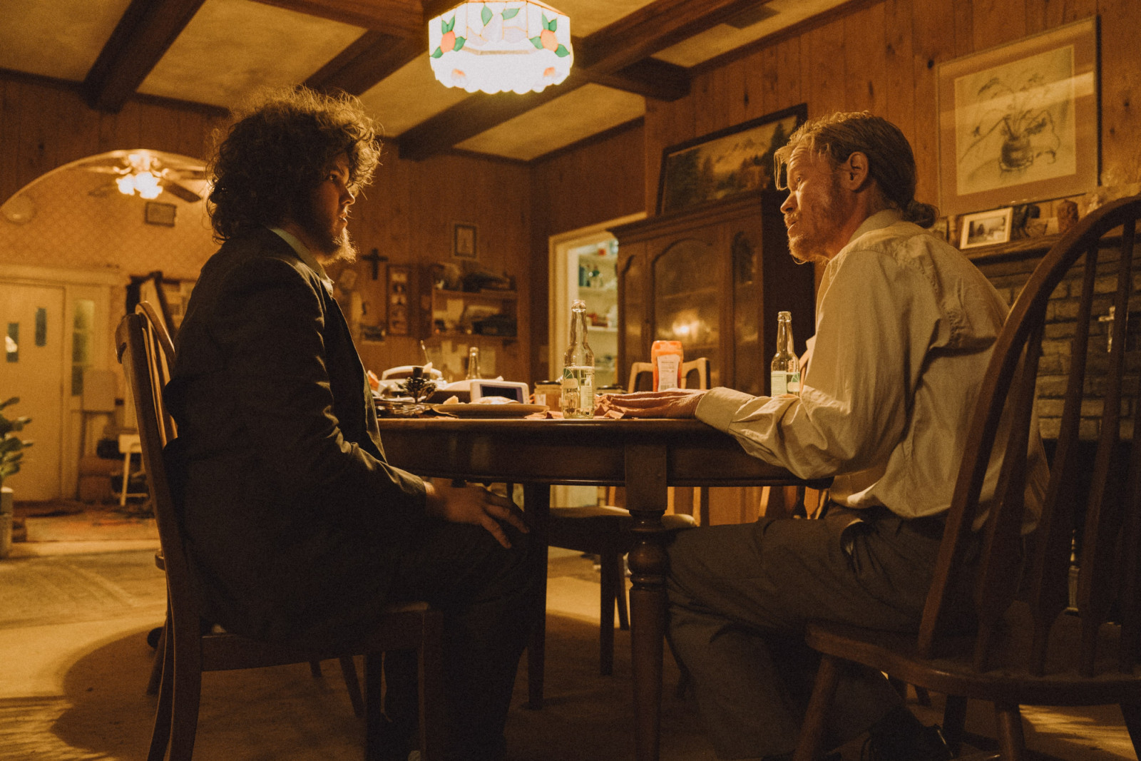 Don (Aidan Delbis) and Teddy (Jesse Plemons) in Yorgos Lanthimos’s ‘Bugonia’ (Photo: courtesy of Universal Pictures)
