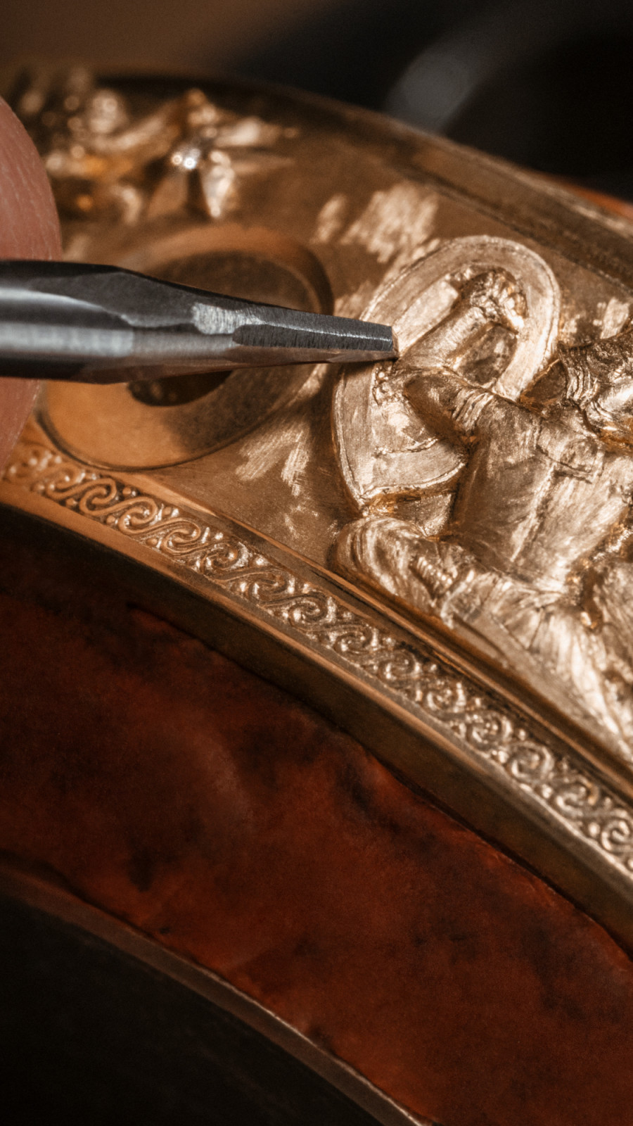 Producing the intricate design on the case requires at least 450 hours of work